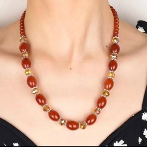 Red Glass Choker Necklace